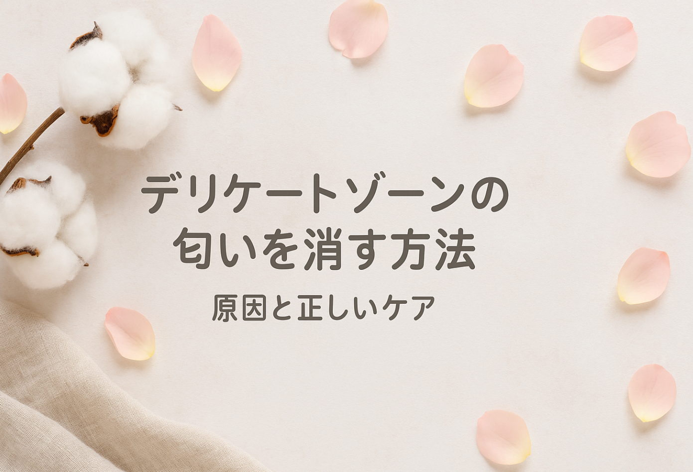 デリケートゾーンの匂いを消す方法｜原因と正しいケアで自信を取り戻す！